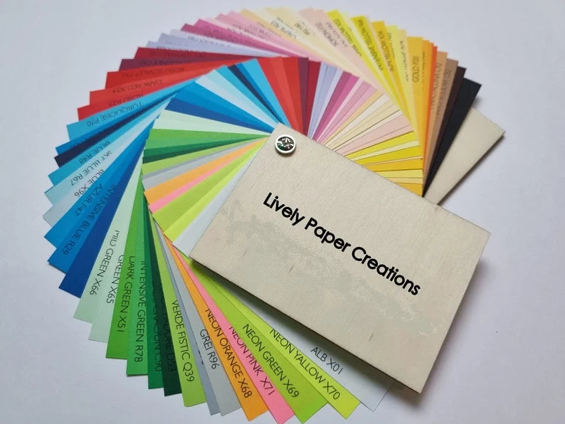 Lively Paper Creations is based in Bucharest, Romania and carries a very large selection of colors in 80 gsm and 160 gsm.