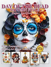 Day of the Dead Pattern Style of Paper Quilling Art: Basic Preparation and Quilling Art Image Collection - Julia Blish - New