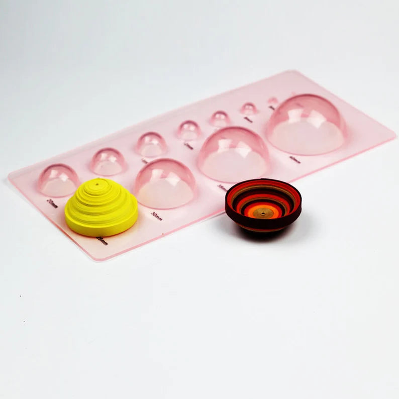 Hunter Creek Crafts - Paper Quilling Mold Half Dome - Pink or Blue