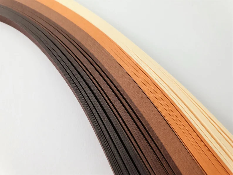 Lively Paper Creations A01 - Brown Shades - Mixed Pack Quilling Paper Strips