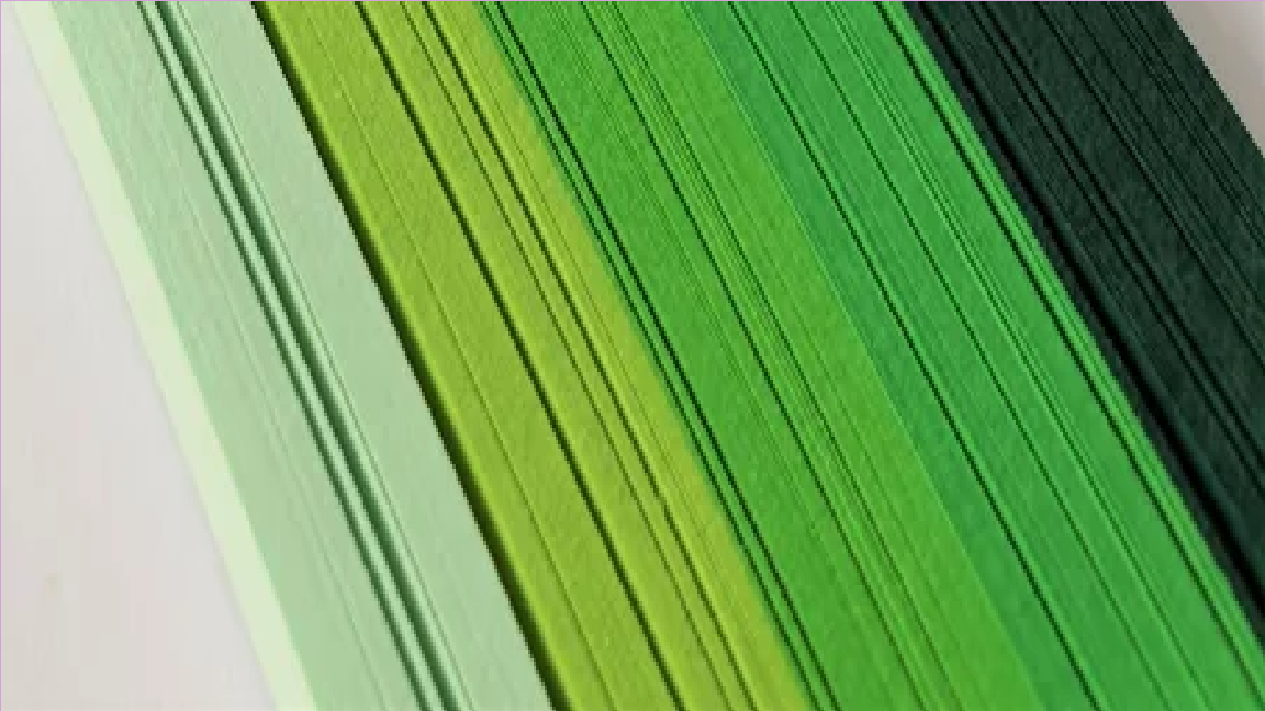 Lively Paper Creations A02 - Green Shades - Mixed Pack Quilling Paper Strips