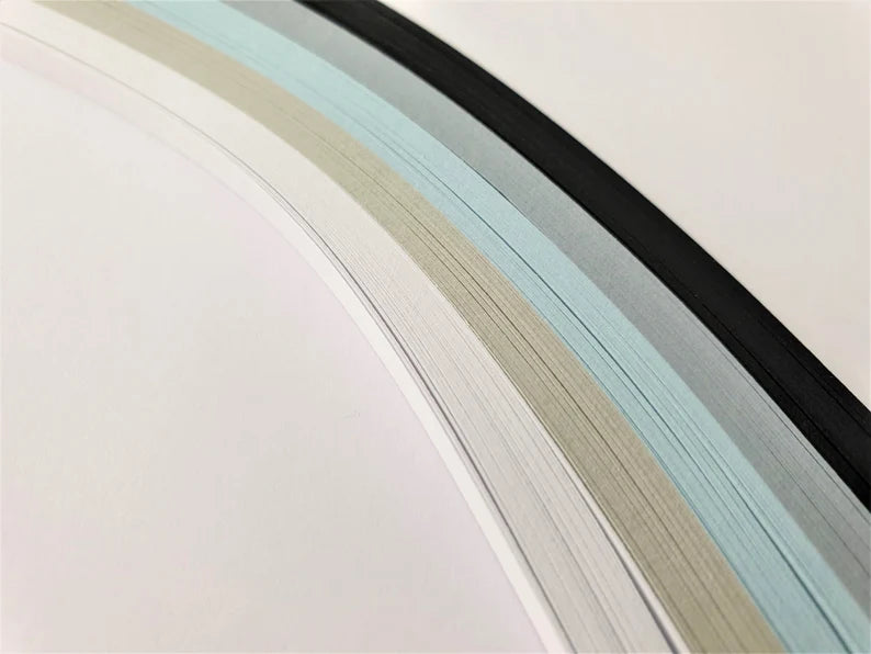 Lively Paper Creations A03 - Gray Shades - Mixed Pack Quilling Paper Strips