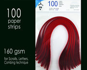 Lively Paper Creations C60 - Christmas Red - Cardstock Solid Color Quilling Paper Strips