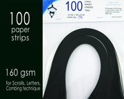 Lively Paper Creations C91 - Black - Cardstock Solid Color Quilling Paper Strips