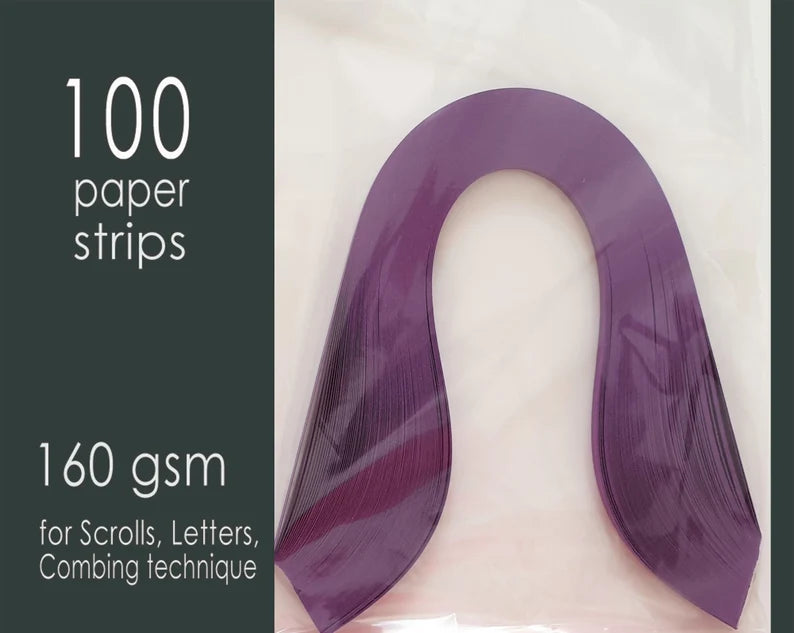 Lively Paper Creations P83 - Intensive Lilac - Cardstock Solid Color Quilling Paper Strips