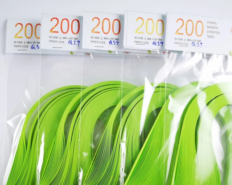 Lively Paper Creations Q39 - Pistachio Green - Solid Color Quilling Paper Strips