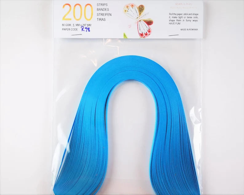 Lively Paper Creations R48 - Blue - Solid Color Quilling Paper Strips