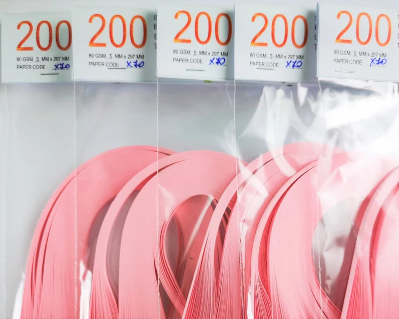 Lively Paper Creations R54 - Rose - Solid Color Quilling Paper Strips