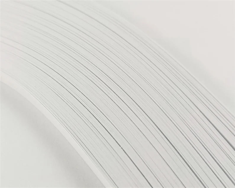 Lively Paper Creations X01 - White - Solid Color Quilling Paper Strips