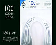 Lively Paper Creations X01 - White - Cardstock Solid Color Quilling Paper Strips