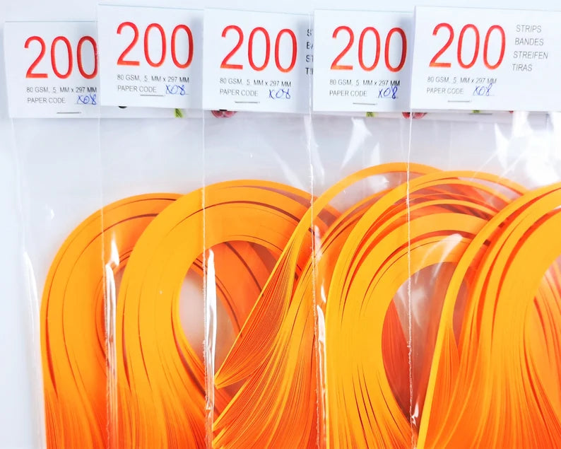 Lively Paper Creations X08 - Deep Gold - Solid Color Quilling Paper Strips