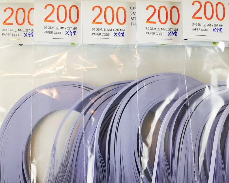 Lively Paper Creations X48 - Mid Lavender - Solid Color Quilling Paper Strips