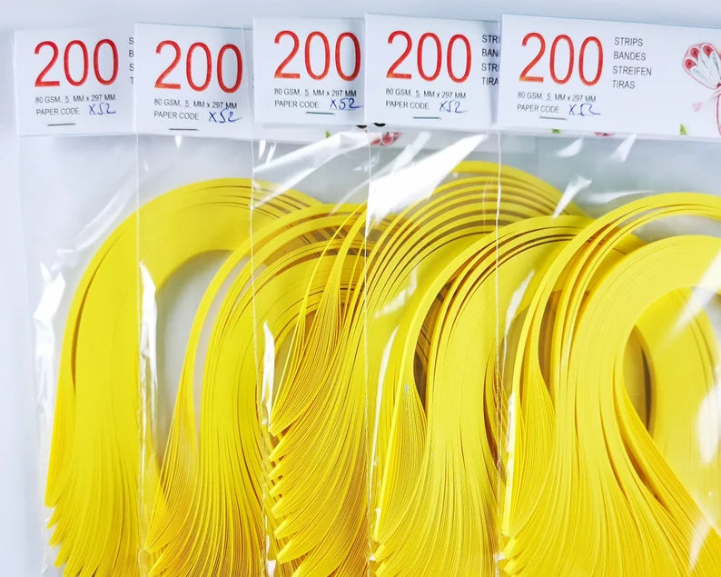 Lively Paper Creations X52 - Dark Yellow - Solid Color Quilling Paper Strips