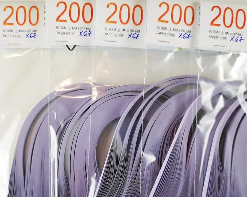Lively Paper Creations X67 - Dark Lilac - Solid Color Quilling Paper Strips