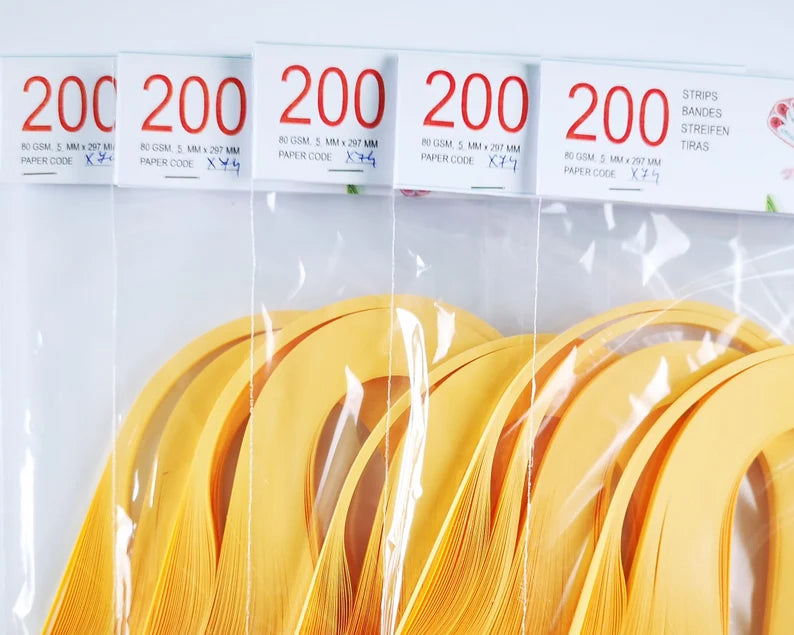 Lively Paper Creations X74 - Buttercup - Solid Color Quilling Paper Strips