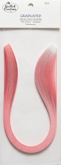 Quilled Creations 1605 - Red Graduated Quilling Paper Strips