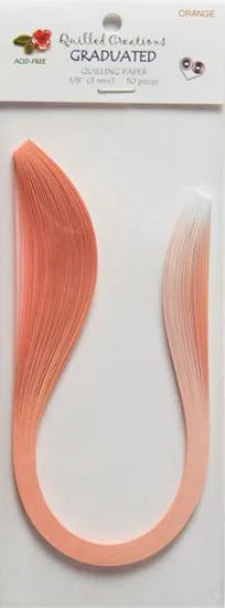 Quilled Creations 1610 - Orange Graduated Quilling Paper Strips