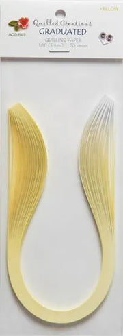 Quilled Creations 1615 - Yellow Graduated Quilling Paper Strips