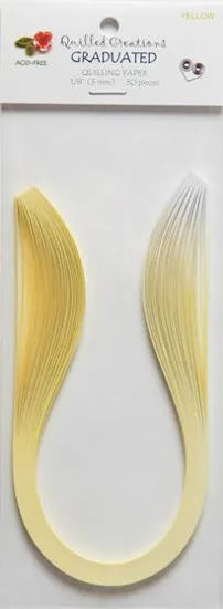 Quilled Creations 1615 - Yellow Graduated Quilling Paper Strips