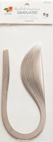 Quilled Creations 1645 - Brown Graduated Quilling Paper Strips