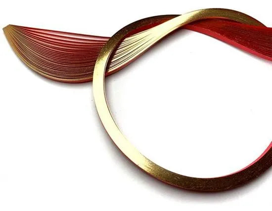 Quilled Creations 1815 - Gold Edge on Red Quilling Paper Strips