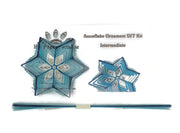 Quilling Blue Comb Snowflake Ornament DIY kit with step-by-step tutorial by Her Paper Paradise