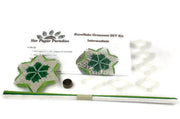 Quilling Green Snowflake Ornament DIY kit with step-by-step tutorial by Her Paper Paradise
