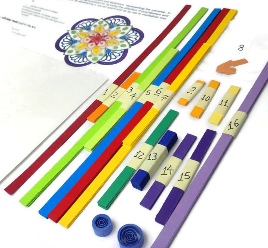Quilling Mandala DIY kit with step-by-step tutorial by Her Paper Paradise