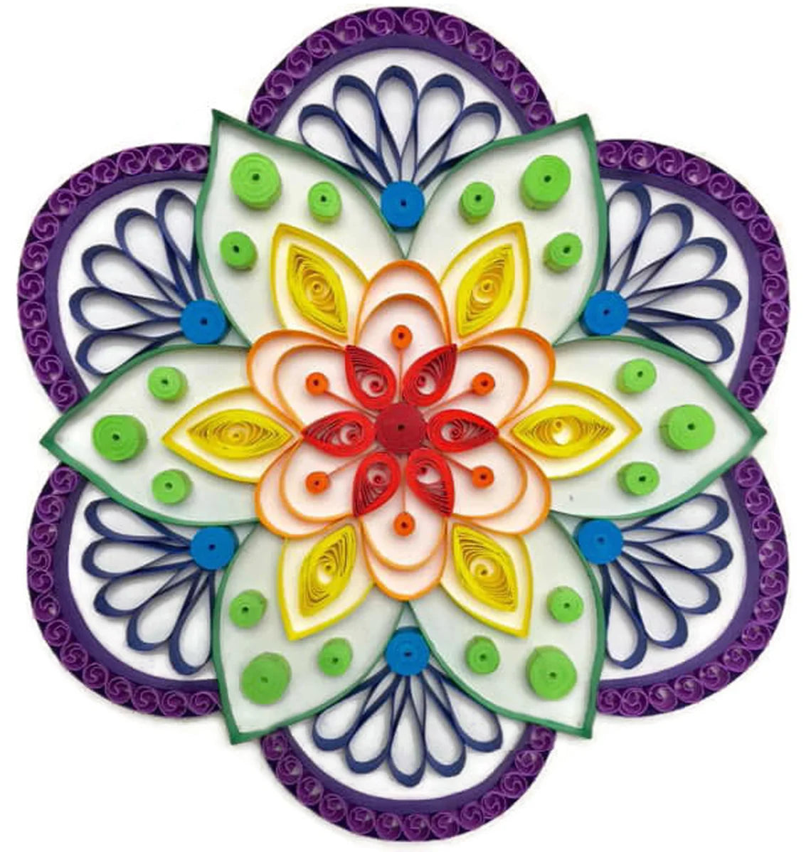 Quilling Mandala DIY kit with step-by-step tutorial by Her Paper Paradise