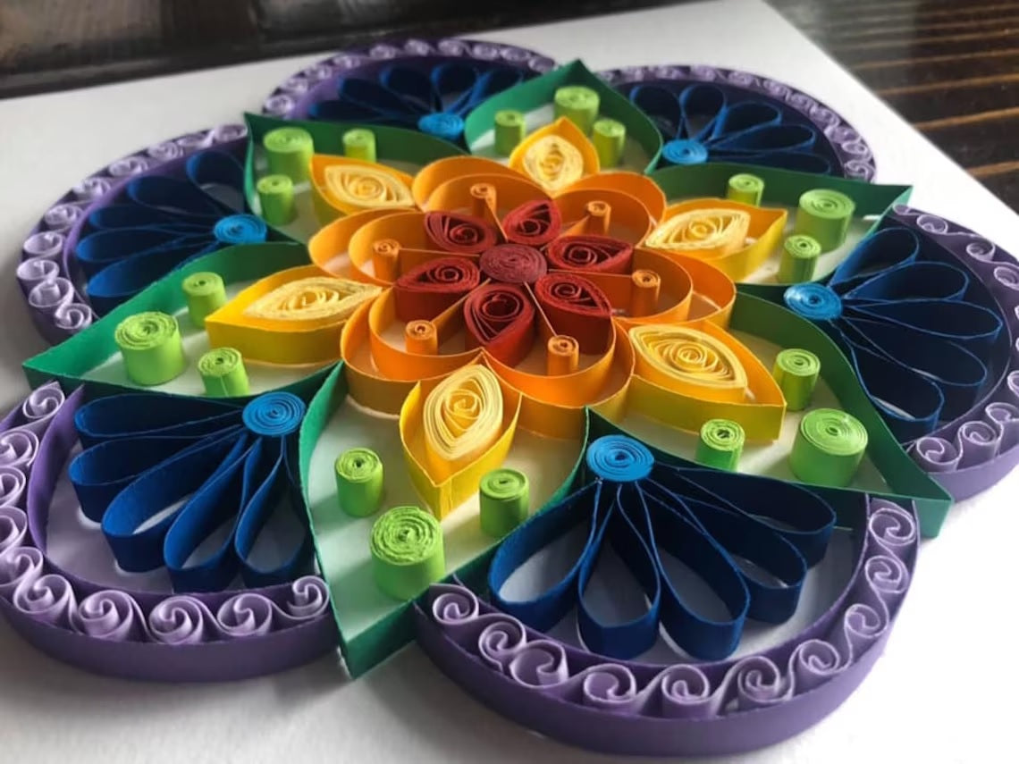 Quilling Mandala DIY kit with step-by-step tutorial by Her Paper Paradise