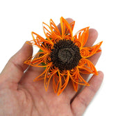 Quilling Sunflower DIY fridge magnet kit with step-by-step tutorial by Her Paper Paradise