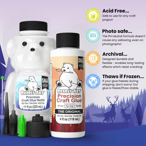 Bearly Art Precision Craft Glue - THE BUNDLE