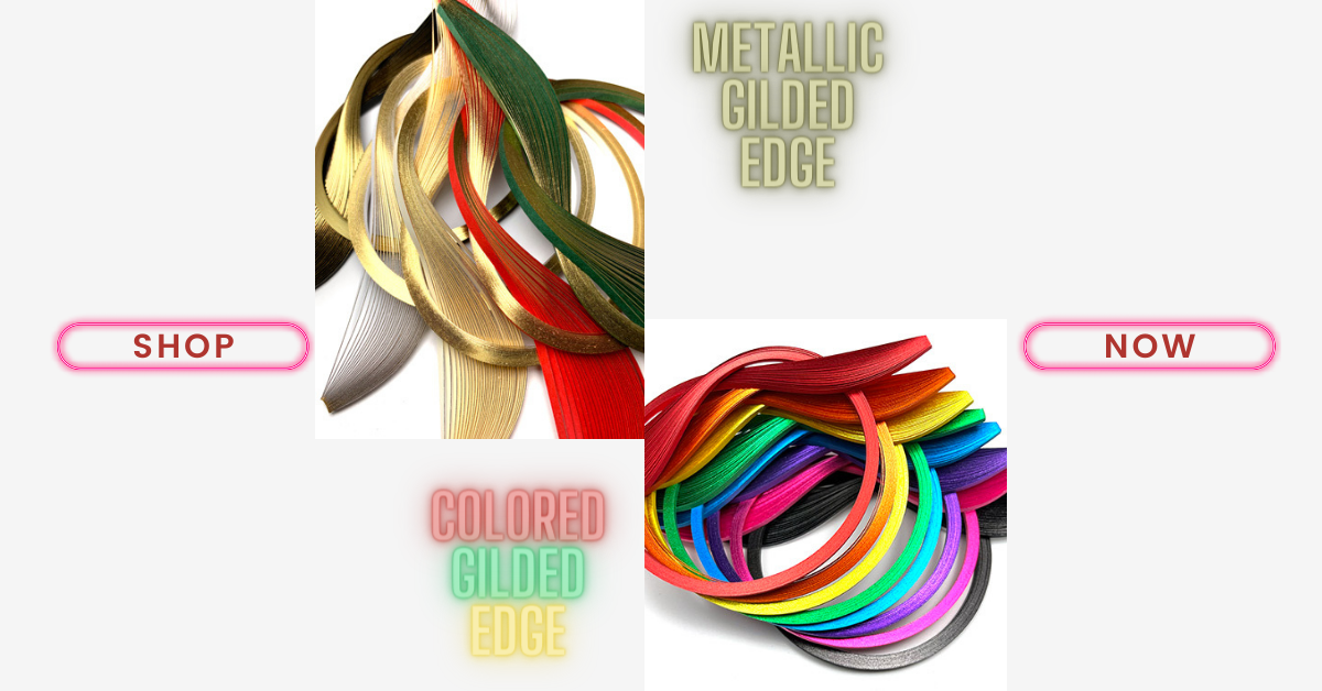 Shop our large selection of metallic and color gilded edge quilling papers.