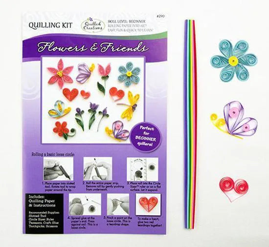 Quilled Creations 290 - Flowers & Friends Quilling Kit