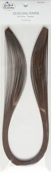 Quilled Creations 1345 - Brown - Solid Color Quilling Paper Strips