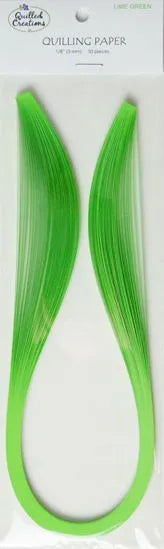Quilled Creations 1130 - Lime Green - Solid Color Quilling Paper Strips