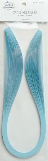 Quilled Creations 1275 - Light Blue - Solid Color Quilling Paper Strips