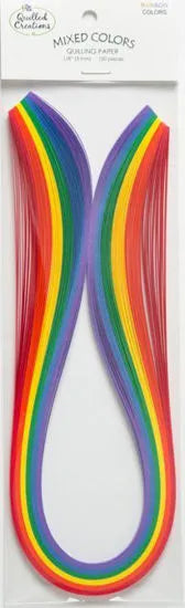Quilled Creations 2500 - Rainbow Colors - Mixed Pack Quilling Paper Strips