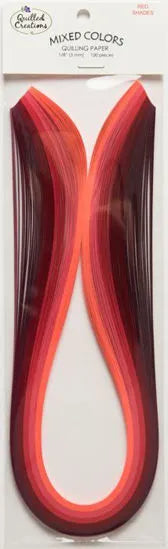 Quilled Creations 2517 - Red Shades - Mixed Pack Quilling Paper Strips