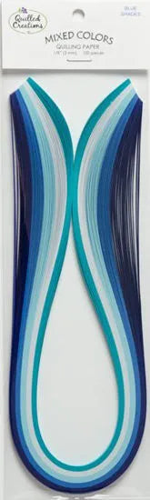 Quilled Creations 2521 - Blue Shades - Mixed Pack Quilling Paper Strips