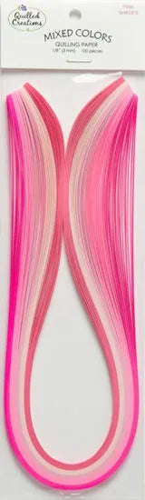 Quilled Creations 2525 - Pink Shades - Mixed Pack Quilling Paper Strips