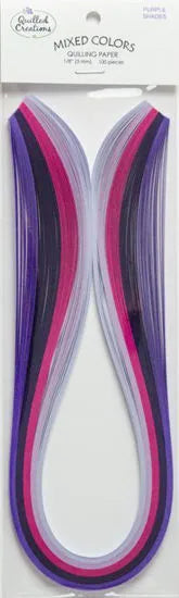 Quilled Creations 2530 - Purple Shades - Mixed Pack Quilling Paper Strips