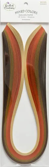 Quilled Creations 2531 - Brown Shades - Mixed Pack Quilling Paper Strips