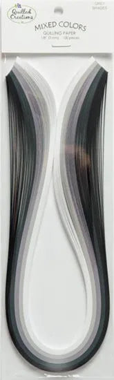 Quilled Creations 2532 - Grey Shades - Mixed Pack Quilling Paper Strips