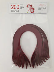 Lively Paper Creations C43 - Burgundy - Solid Color Quilling Paper Strips