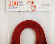 Lively Paper Creations C45 - Christmas Red - Solid Color Quilling Paper Strips