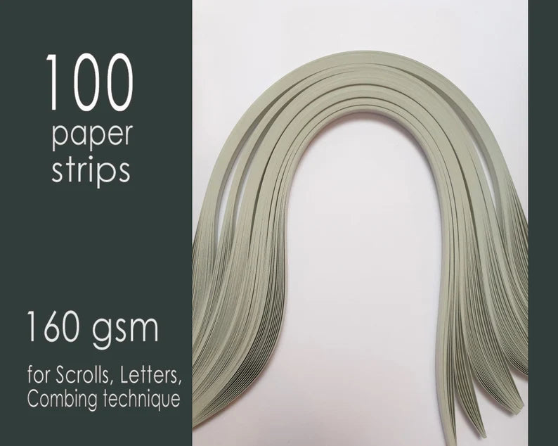 Lively Paper Creations X03 - Gray - Cardstock Solid Color Quilling Paper Strips