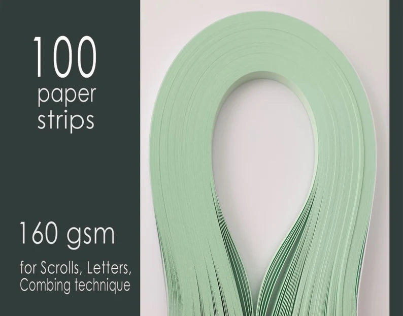 Lively Paper Creations X26 - Green - Cardstock Solid Color Quilling Paper Strips