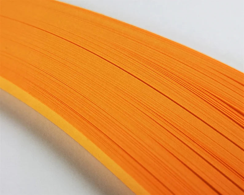 Lively Paper Creations X50 - Mid Orange - Solid Color Quilling Paper Strips