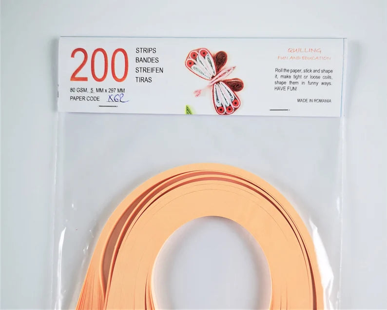 Lively Paper Creations X62 - Salmon - Solid Color Quilling Paper Strips